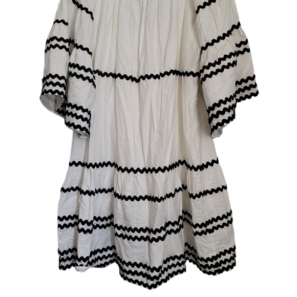 Lisa Marie Fernandez Collab W/Target Dress Size Medium White Ric Rac Flare - Picture 4 of 14